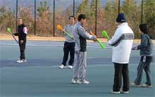 ジャベリックスロー指導の様子